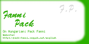 fanni pack business card